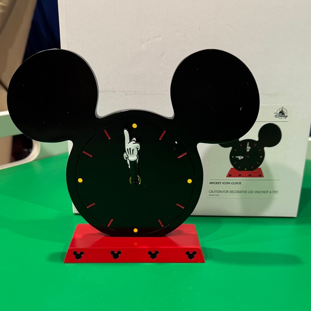 Disney Mickey Mouse Black and Red Wall Clock